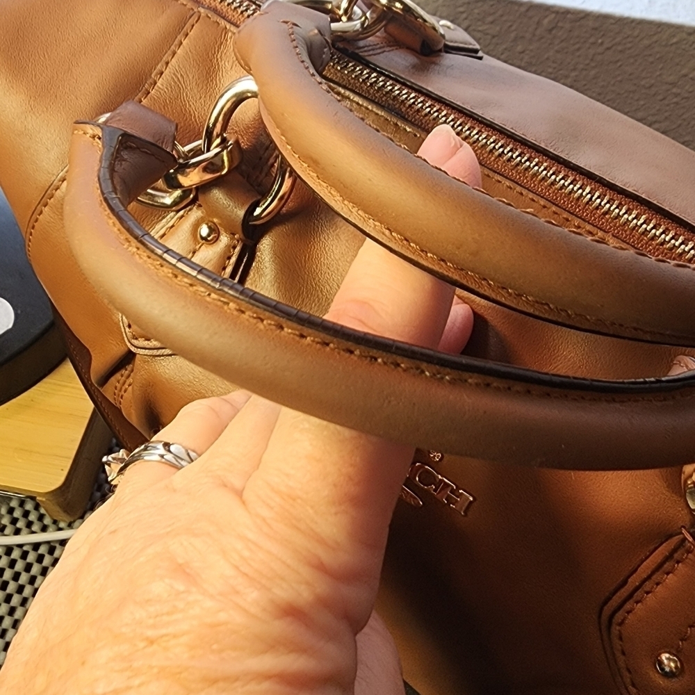 Coach Colette Leather Satchel F33806  Warm Brown EUC - Picture 2 of 15